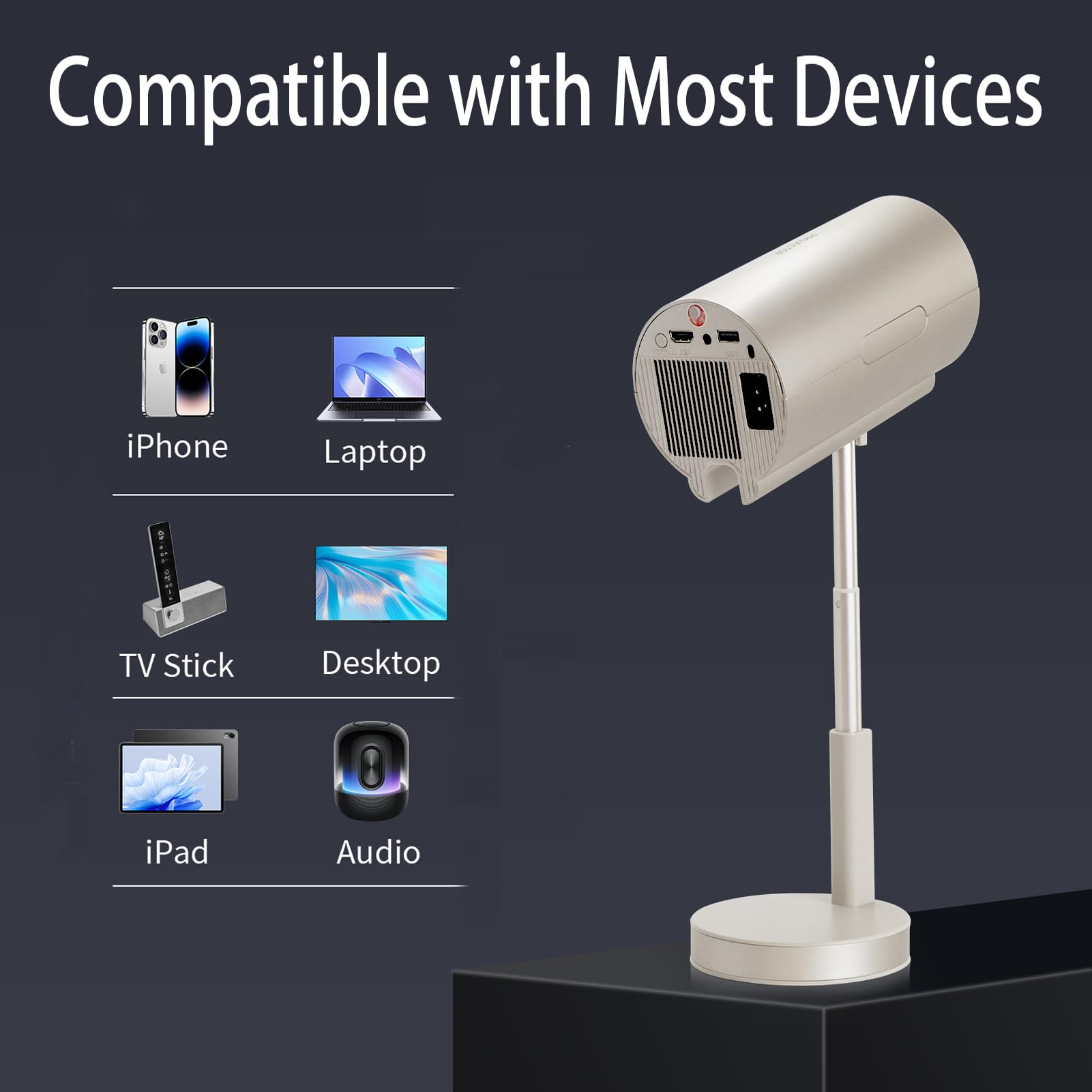 Amazon.com: Mini Portable Projector, Smart Projector with